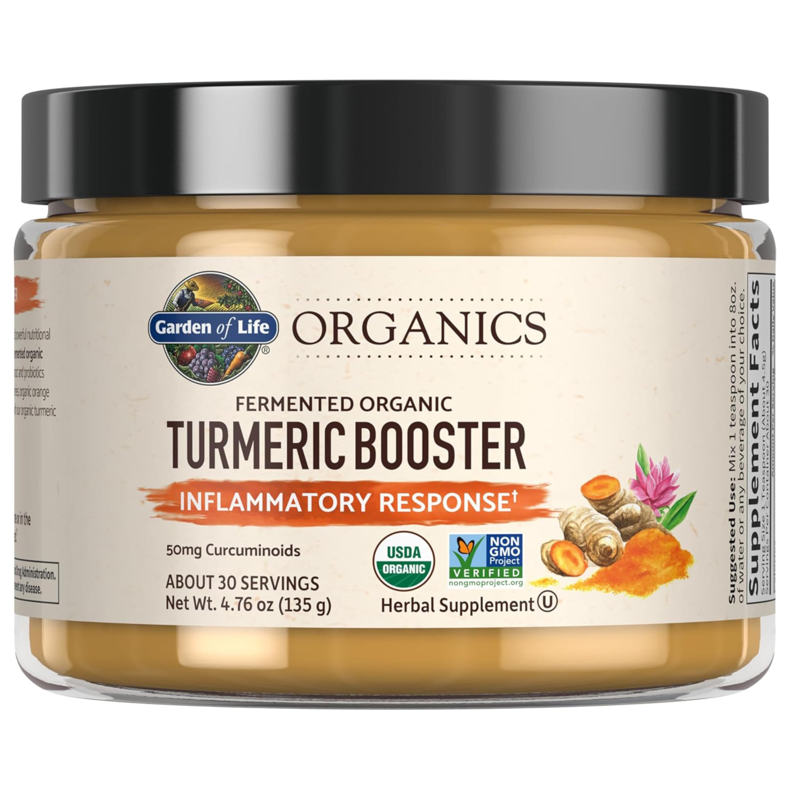 Garden of Life Organics Fermented Organic Turmeric Boost, 4.76 Ounce