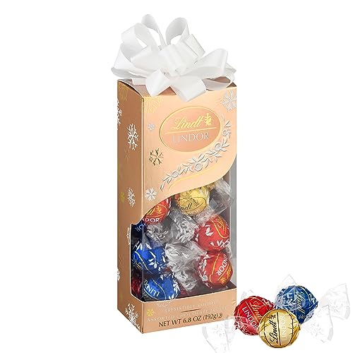 Lindt Lindor Assorted Chocolate Traditions Gift Box, Case of 10, 6.8 oz Boxes