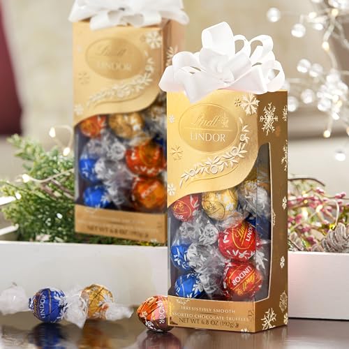 Lindt Lindor Assorted Chocolate Traditions Gift Box, Case of 10, 6.8 oz Boxes
