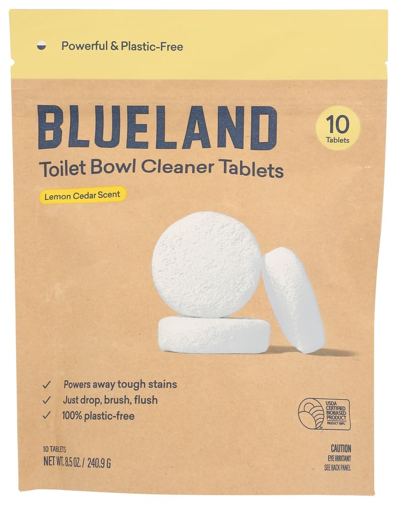Blueland Lemon Cedar Toilet Cleaner Tablets, Case of 24, 10 Count Packs
