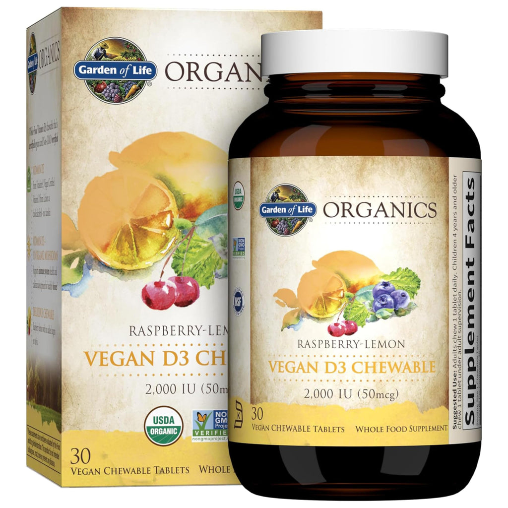 Garden of Life mykind Organics Vegan D3 Chewables, 30 Count