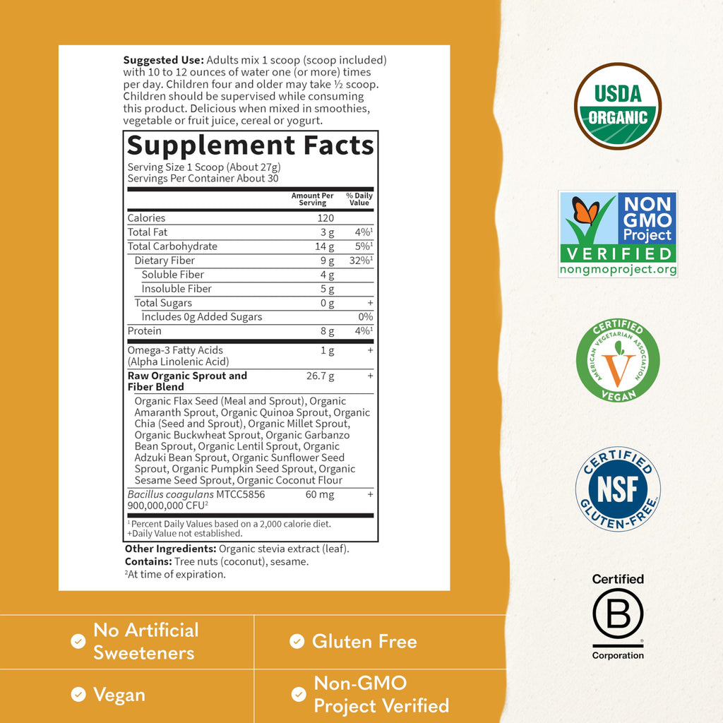 Garden Of Life Raw Organic Fiber Powder, 1.77 Pound