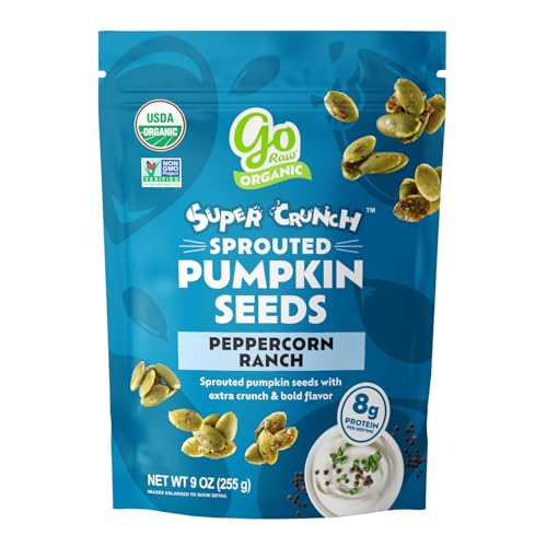 Go Raw Organic Pumpkin Seeds Pepper Ranch, Case of 6, 9 Ounce