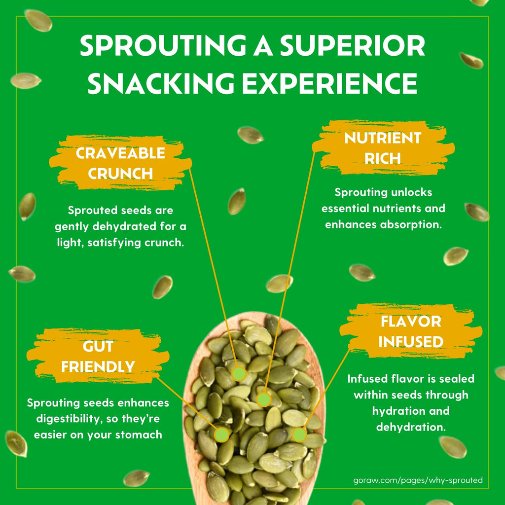 Go Raw Organic Pumpkin Seeds Pepper Ranch, Case of 6, 9 Ounce