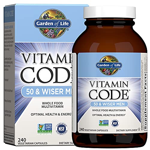 Garden of Life Vitamin Code 50 and Wiser Men's Capsules, 240 Count