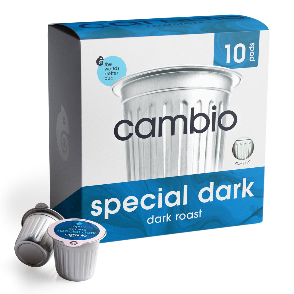 Cambio Roasters Organic Special Dark Roast Coffee, Case of 6, 10 Count