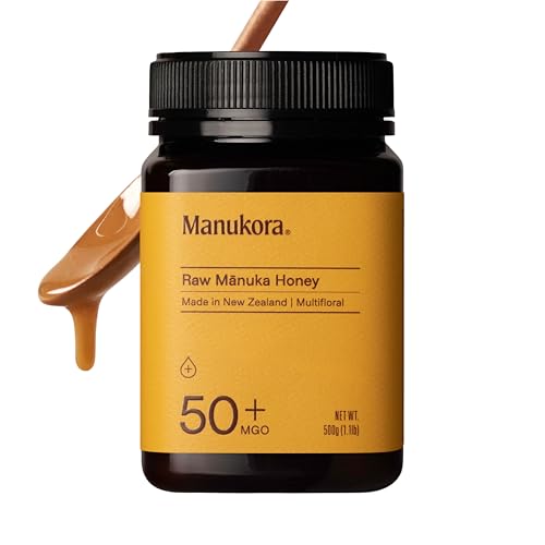 Manukora Raw Manuka Honey 50+ MGO, Case of 6, 1.1 Lb
