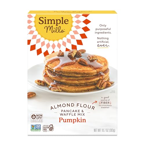 Simple Mills Pumpkin Almond Flour Pancake and Waffle Mix, Case of 6, 10.7 oz