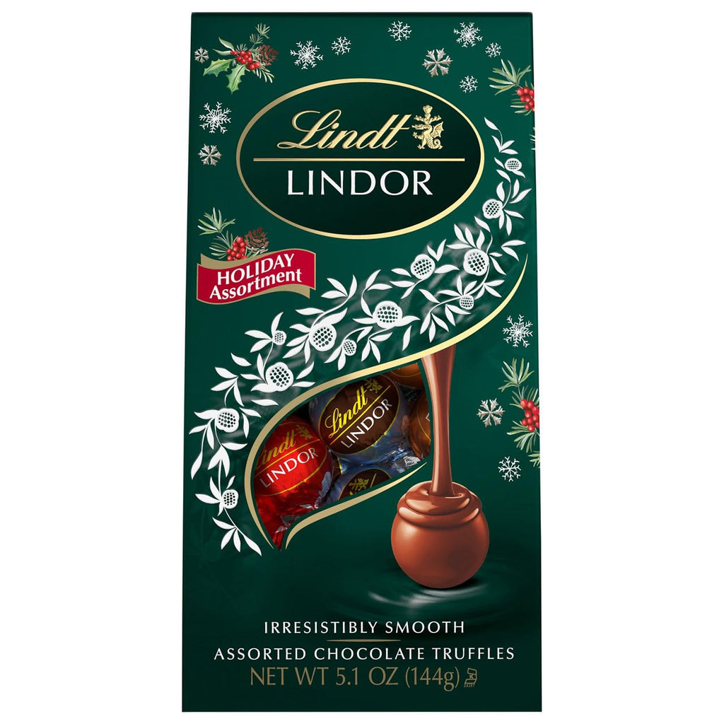 Lindt Holiday Assorted Chocolate Truffles, Case of 6, 5.1 Ounces