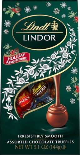 Lindt Holiday Assorted Chocolate Truffles, Case of 6, 5.1 Ounces