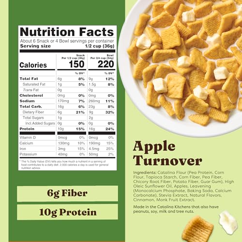 Catalina Crunch Protein Apple Turnover Cereal, Case of 6, 8 oz