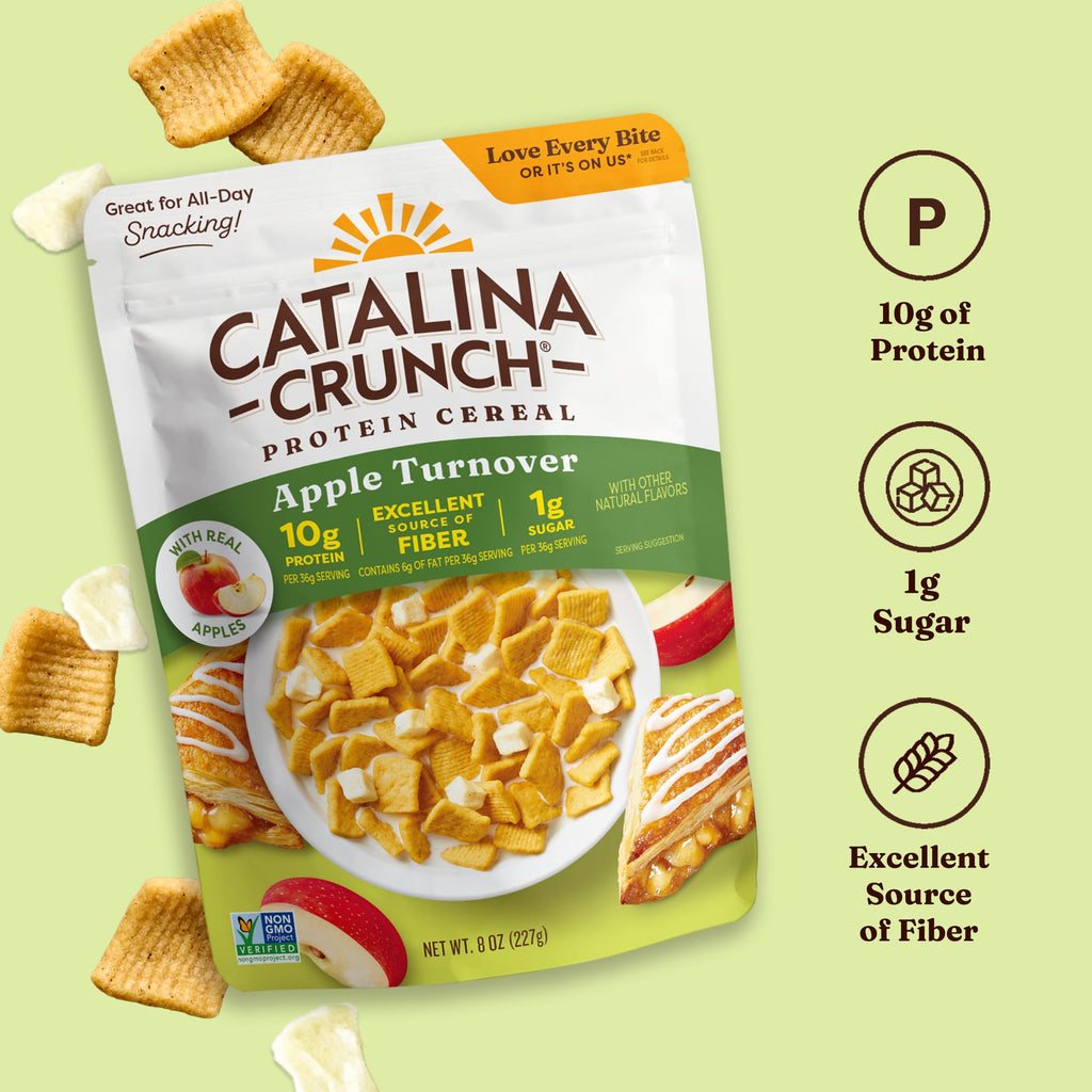 Catalina Crunch Protein Apple Turnover Cereal, Case of 6, 8 oz