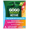 GoGo squeeZ Strawberry Pineapple Orange Fruit Blend, Case of 9, 4 Count, 3.9 Ounce Pouches