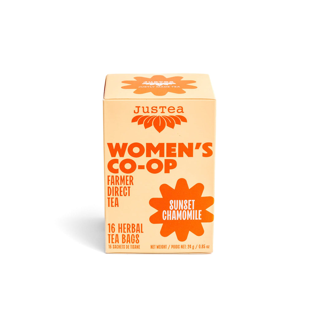 JusTea Sunset Chamomile Tea, Case of 6, 16 Count Boxes
