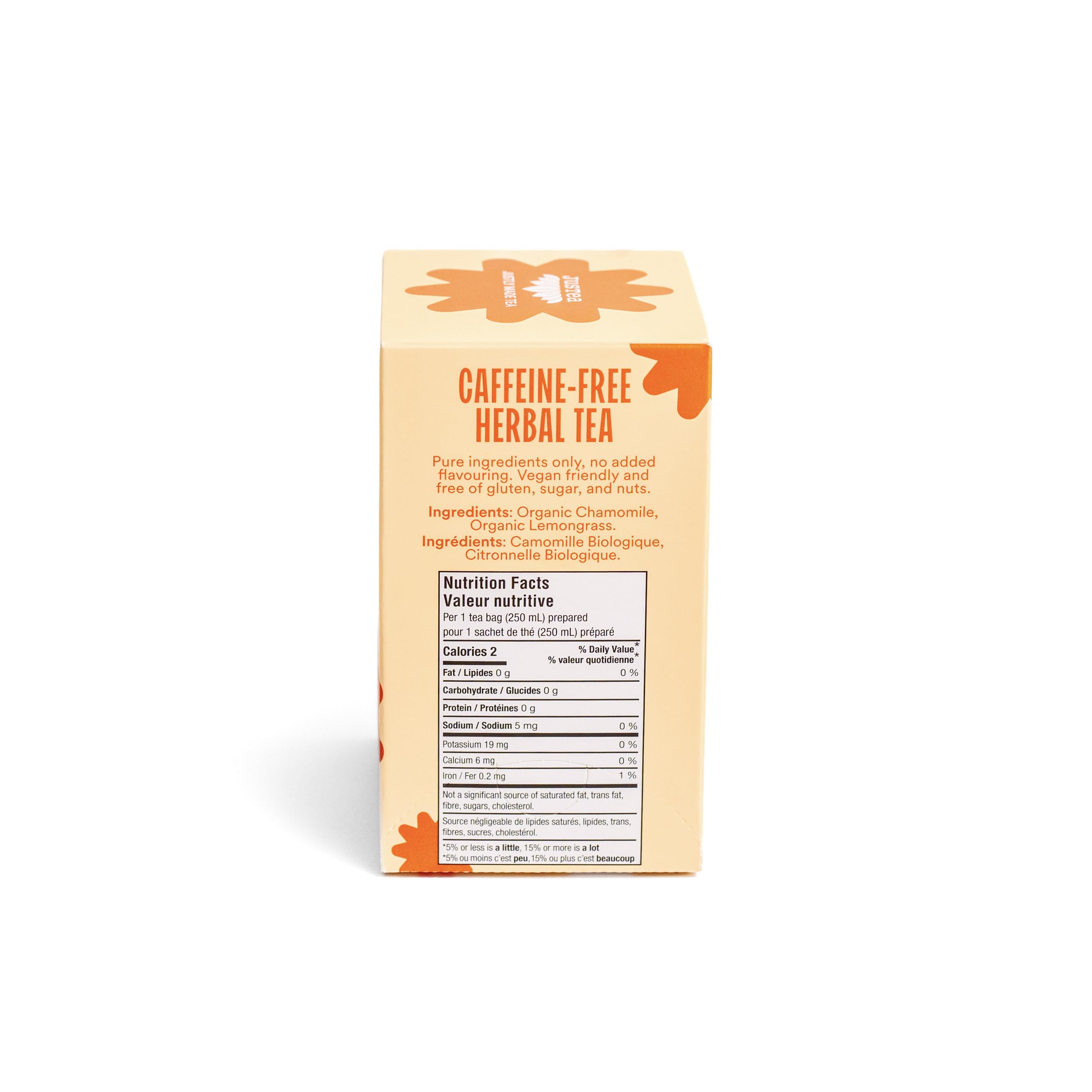 JusTea Sunset Chamomile Tea, Case of 6, 16 Count Boxes