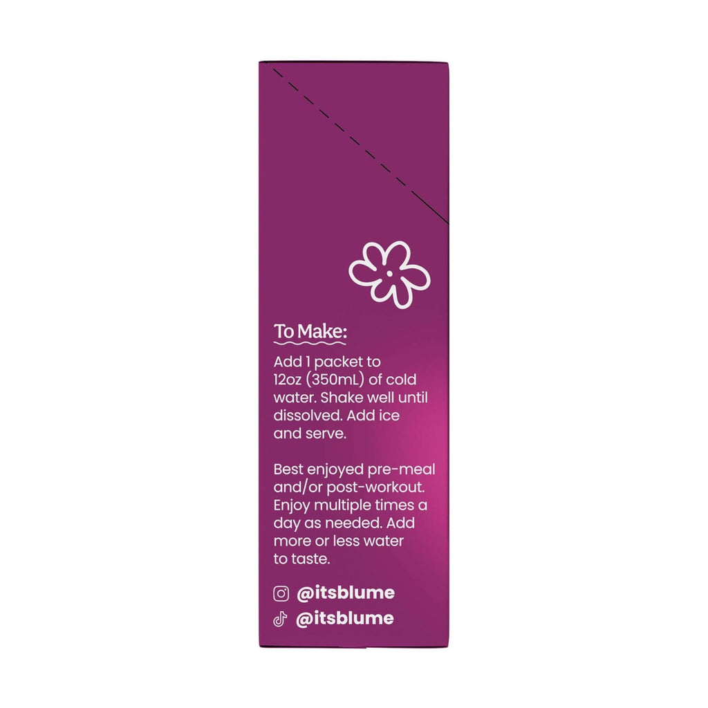 Blume SuperBelly Acai Pomegranate Hydration Powder, 0.14 oz, Case of 7