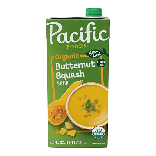 Pacific Foods Organic Butternut Squash Soup, 32 fl oz, Case of 12