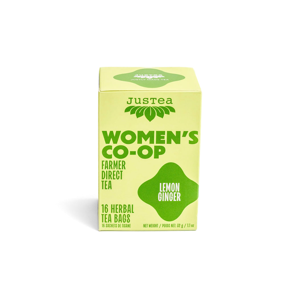 Justea Lemon Ginger Tea Bags, Case of 6, 16 Count