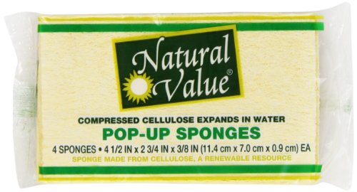 Natural Value Sisal Sponge Scrubber, Case of 24, 2 Count Packs