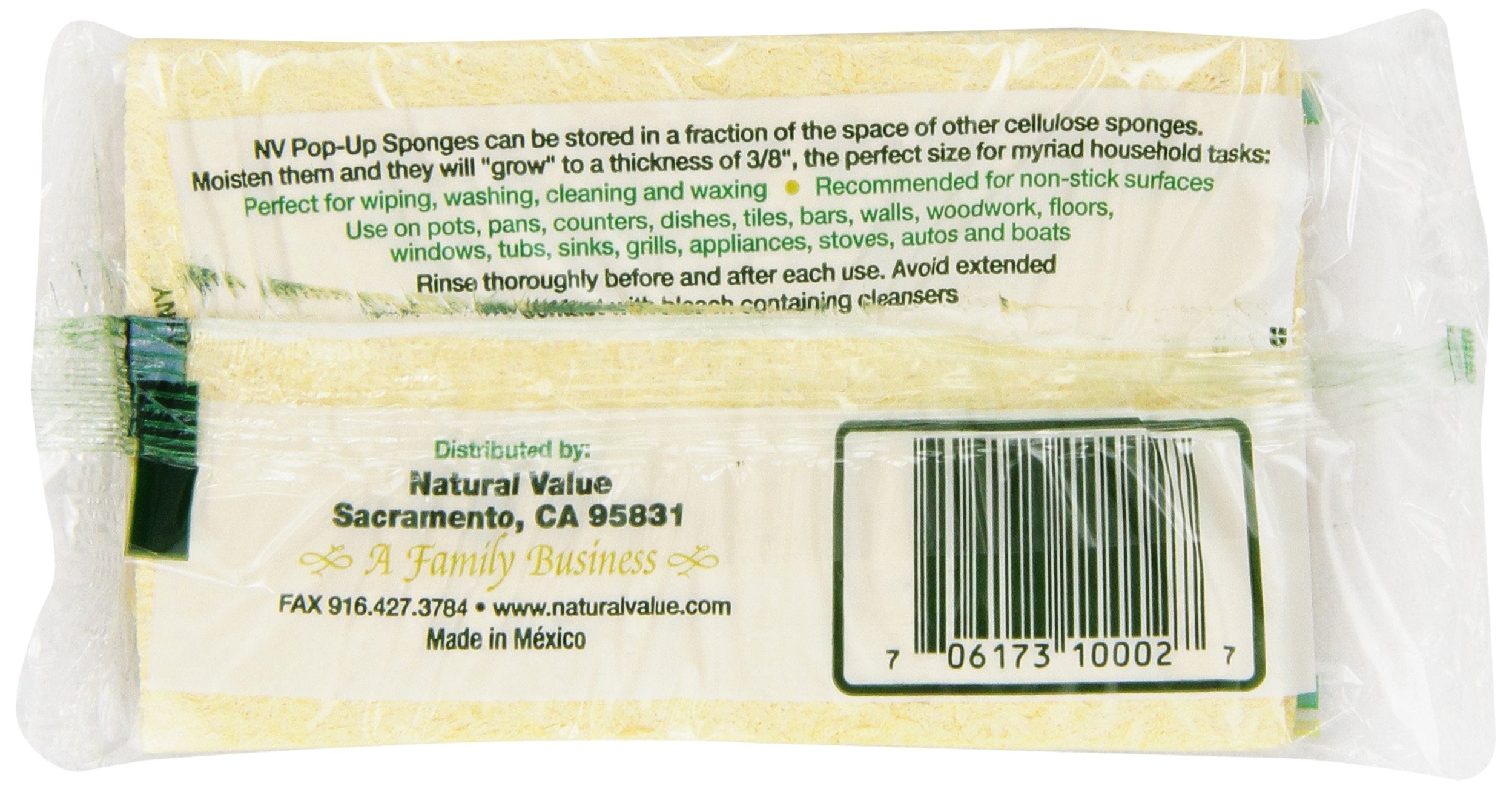 Natural Value Sisal Sponge Scrubber, Case of 24, 2 Count Packs