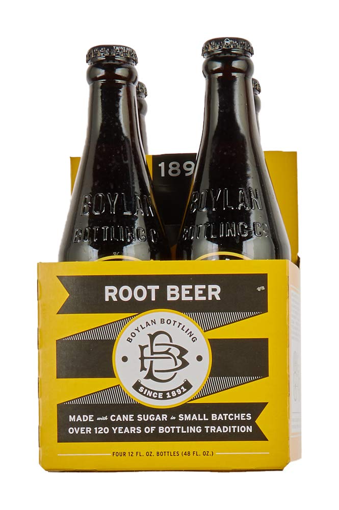 Boylan Bottling Root Beer Soda, Case of 6, 4 Packs of 12 Fluid Ounce Bottles