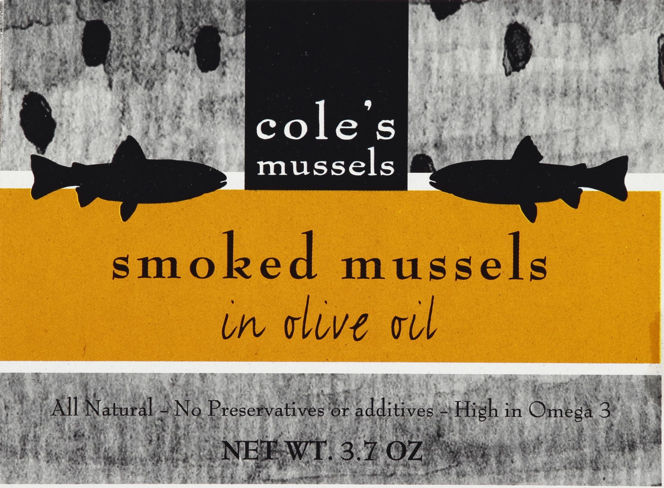 Cole's Smoked Mussels in Olive Oil, Case of 5, 4 Ounce