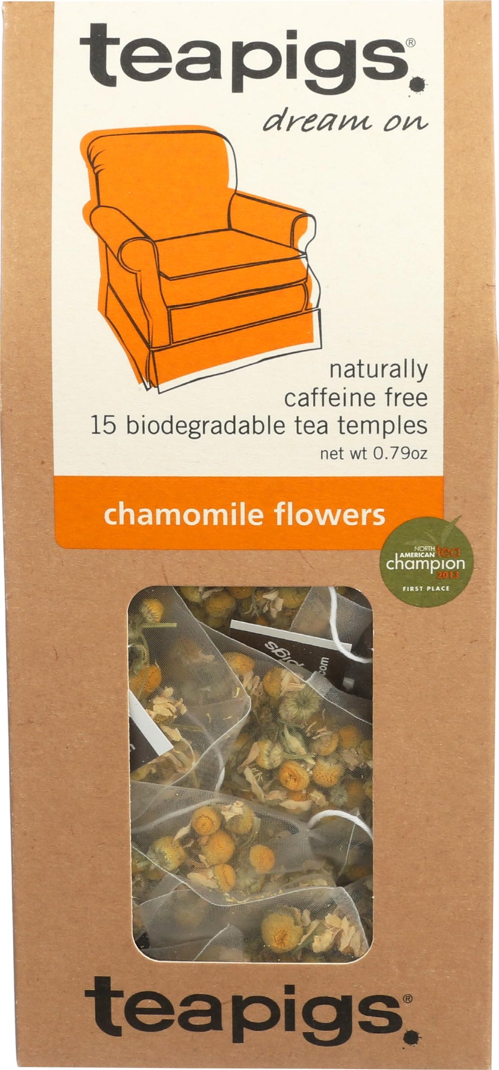 Teapigs Dream On Chamomile Flowers Tea, Case of 6, 15 Count