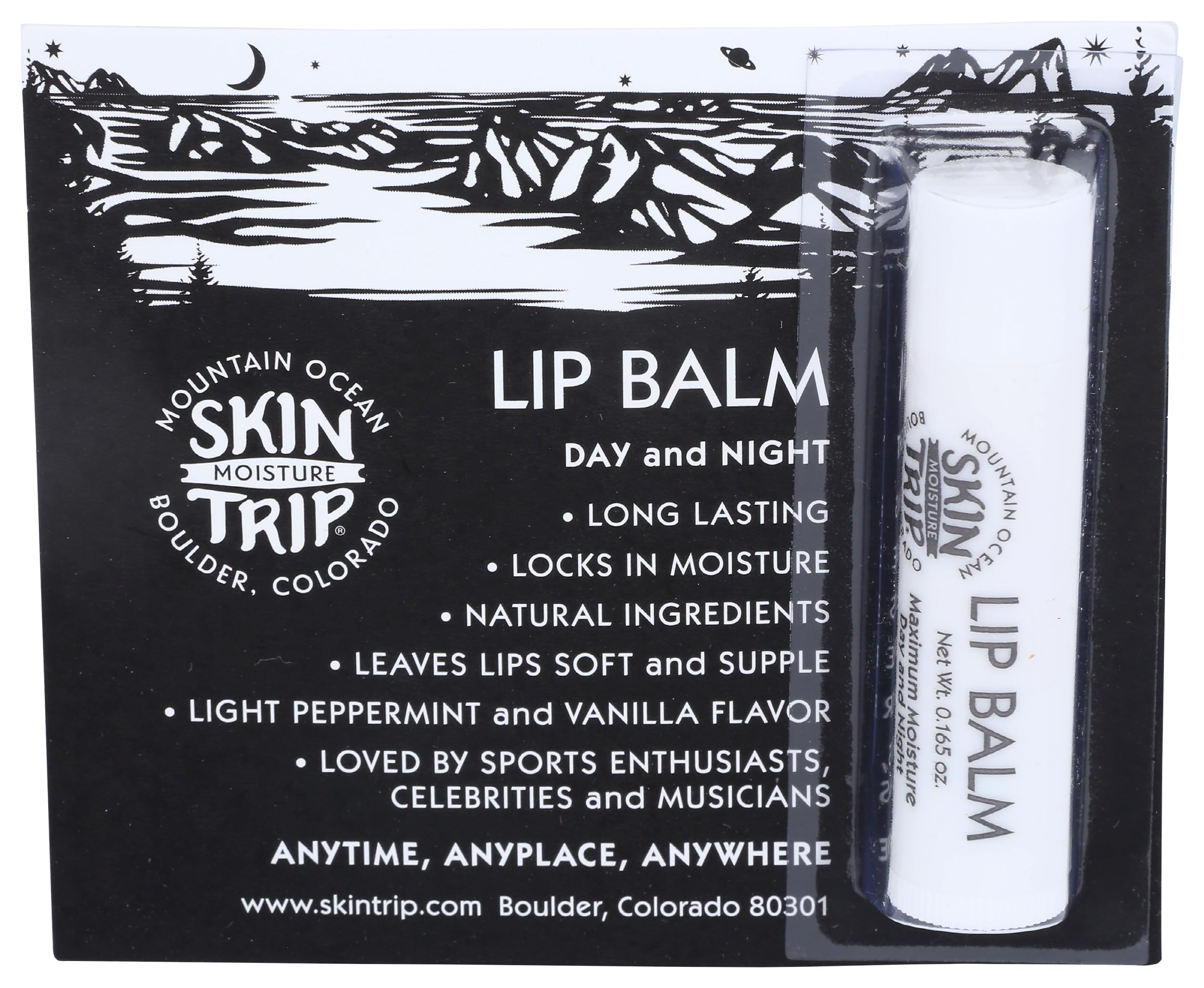 Mountain Ocean Day and Night Lip Balm, Case of 12, 0.165 oz