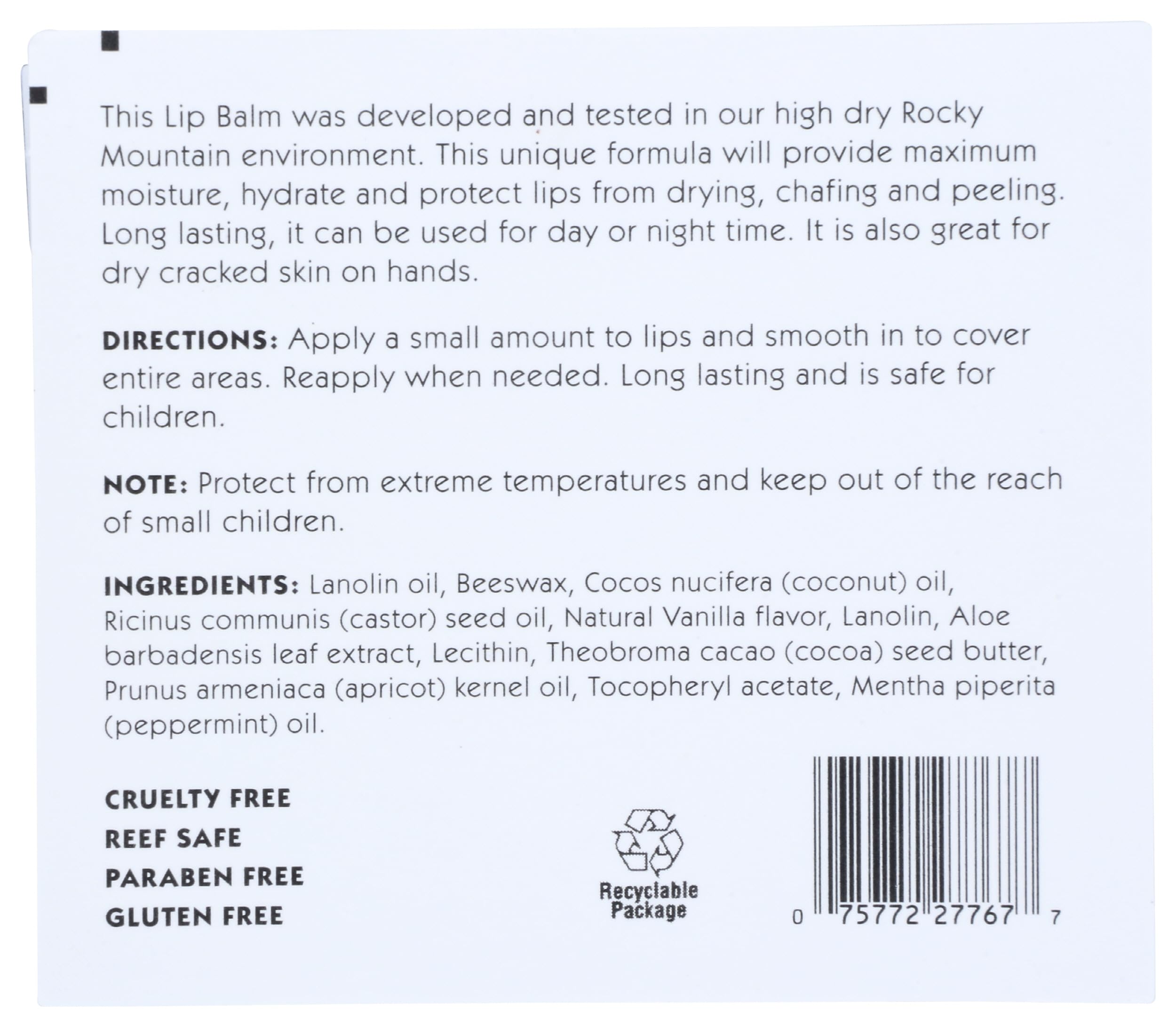 Mountain Ocean Day and Night Lip Balm, Case of 12, 0.165 oz