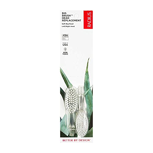 Radius Big Brush Soft Replacement Heads, 2 Count