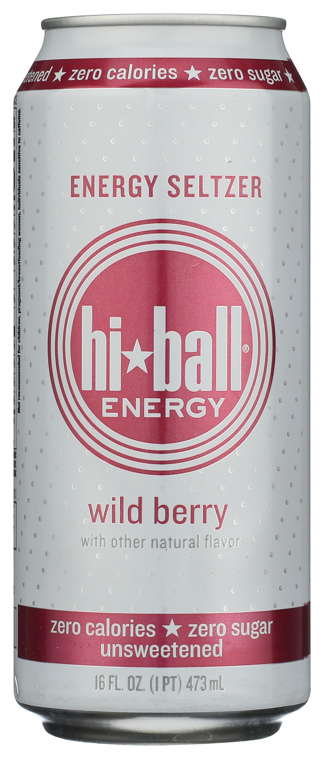 Hiball Wild Berry Zero Sugar Caffeinated Seltzer Water Energy Drink, Case of 12, 16 fl oz Cans