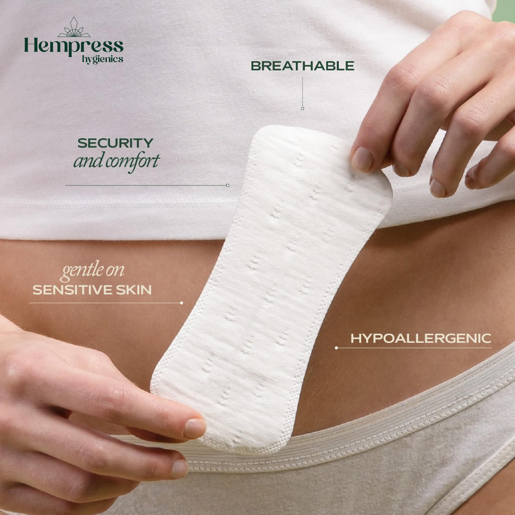 Hempress Hygienics Organic Cover Pantyliners, 20 Count