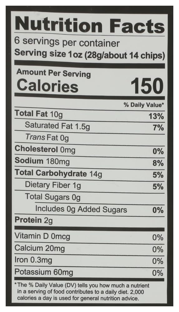 Zack's Mighty Avocado Oil Rolled Tortilla Chips, Buffalo Ranch, Case of 6, 6 oz Bags