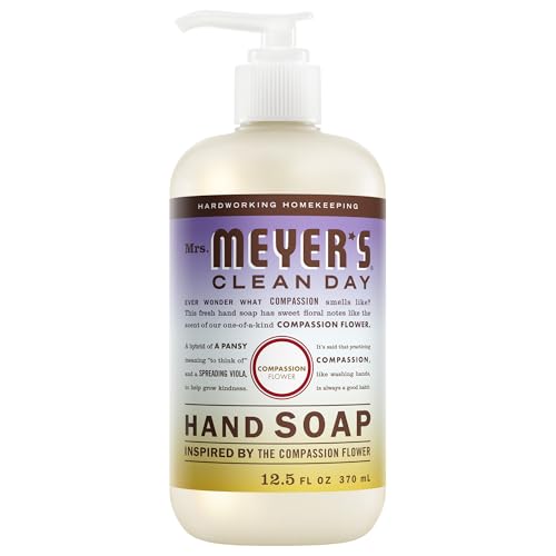Mrs. Meyer's Clean Day Compassion Flower Liquid Hand Soap, Case of 6, 12.5 Fl Oz