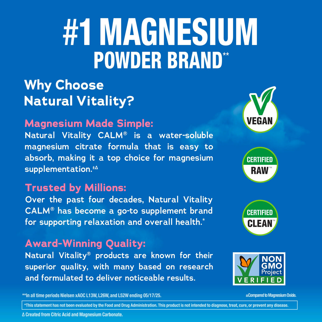 Natural Vitality Calm Cherry Magnesium Powder, 8 Oz
