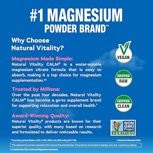 Natural Vitality Calm Cherry Magnesium Powder, 8 Oz