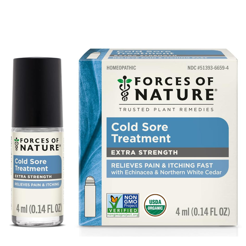 Forces of Nature Organic Cold Sore Treatment, 4 Milliliter Rollerball