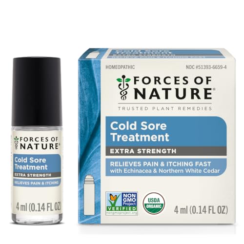 Forces of Nature Organic Cold Sore Treatment, 4 Milliliter Rollerball