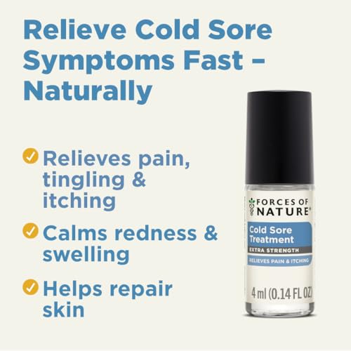 Forces of Nature Organic Cold Sore Treatment, 4 Milliliter Rollerball