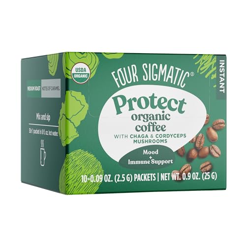 Four Sigmatic Organic Instant Coffee for Gut Health, 10 Count