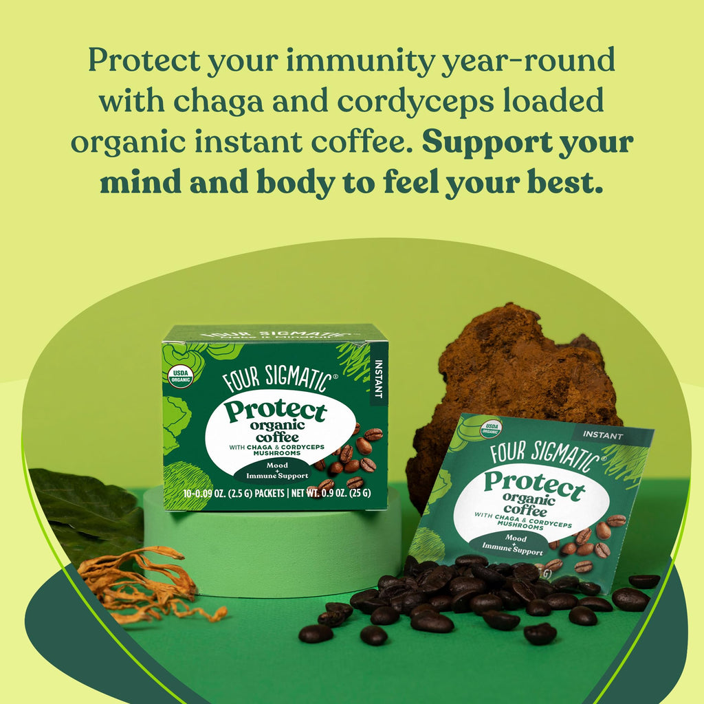 Four Sigmatic Organic Instant Coffee for Gut Health, 10 Count