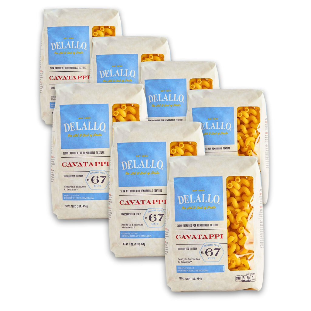 DeLallo Cavatappi Pasta, Case of 8, 16 Ounce