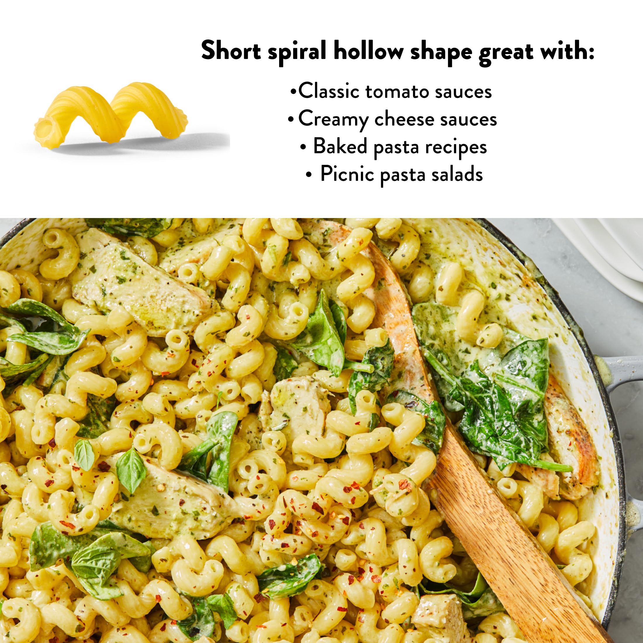 DeLallo Cavatappi Pasta, Case of 8, 16 Ounce
