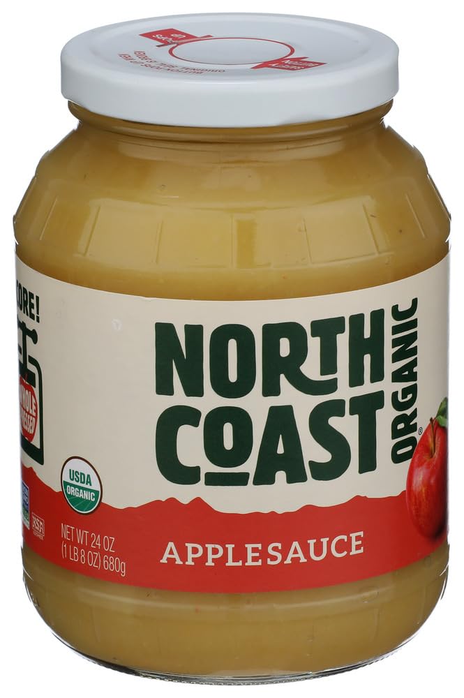 North Coast Organic Applesauce, Case of 6, 24 fl oz Jars