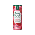 Simply Pop Strawberry Prebiotic Soda, Case of 12, 12 Fl Oz Cans