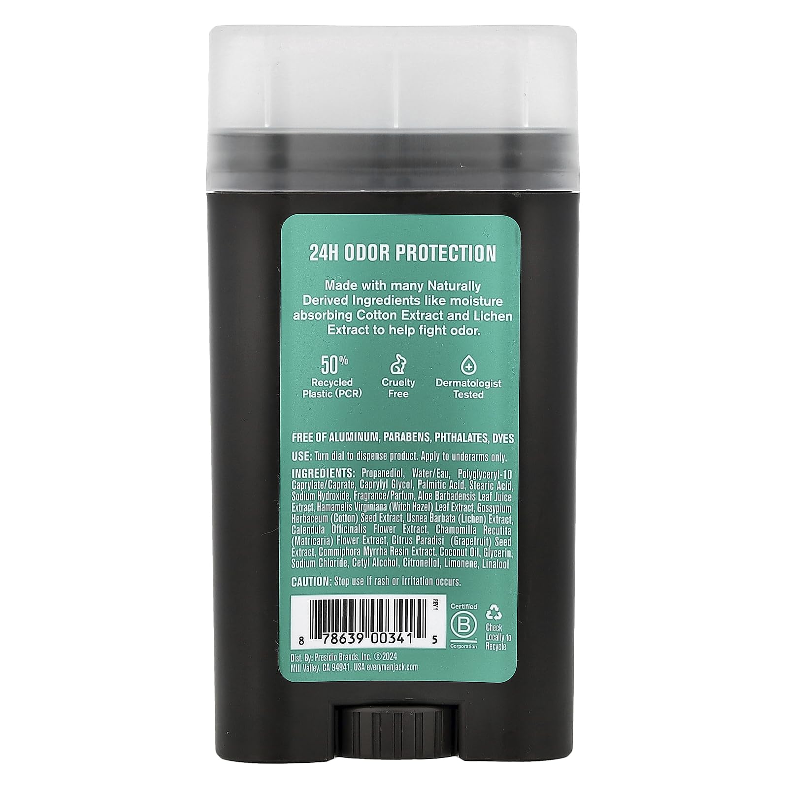 Every Man Jack Sea Salt + Citrus Aluminum-Free Deodorant, 3 Oz