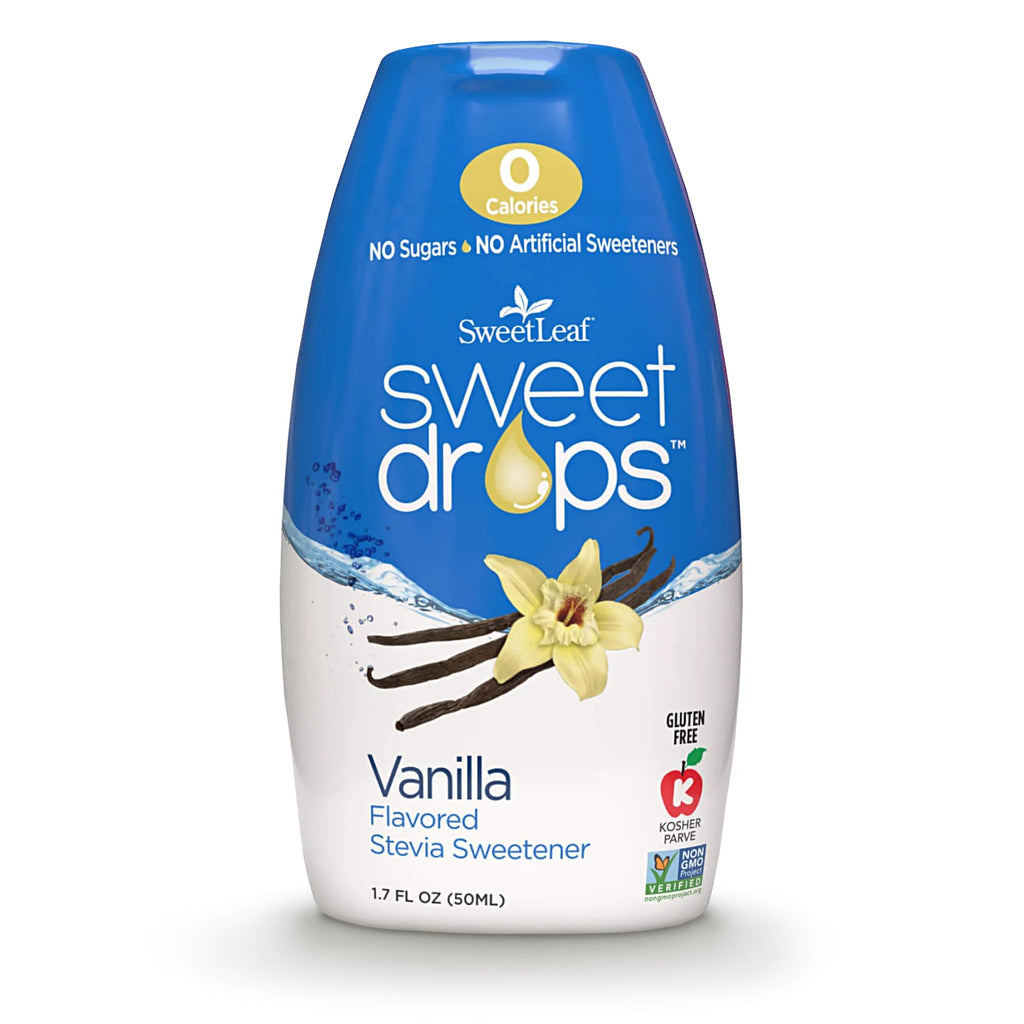 SweetLeaf Vanilla Sweet Drops Sweetener, Case of 12, 1.7 Oz Bottles