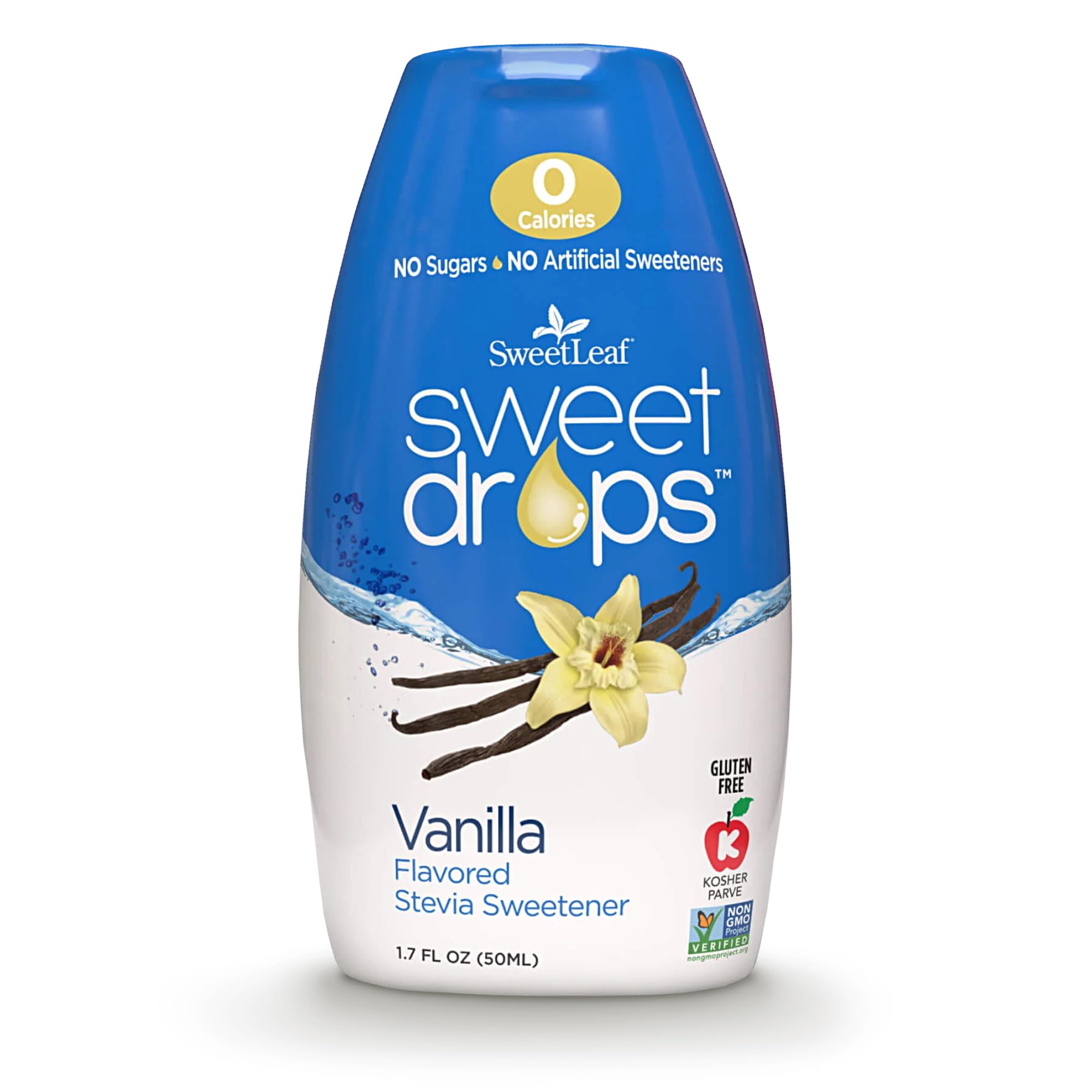SweetLeaf Vanilla Sweet Drops Sweetener, Case of 12, 1.7 Oz Bottles