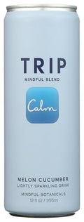 TRIP Melon Cucumber Sparkling Magnesium Drink, Case of 12, 12 fl oz