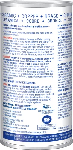 Bar Keepers Friend Cookware Cleanser & Polish, Case of 8, 12 oz